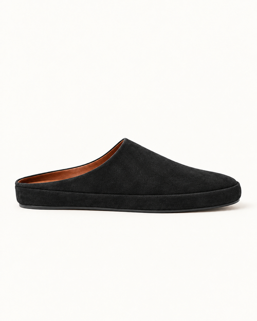 Mules in Schwarz aus Vollleder