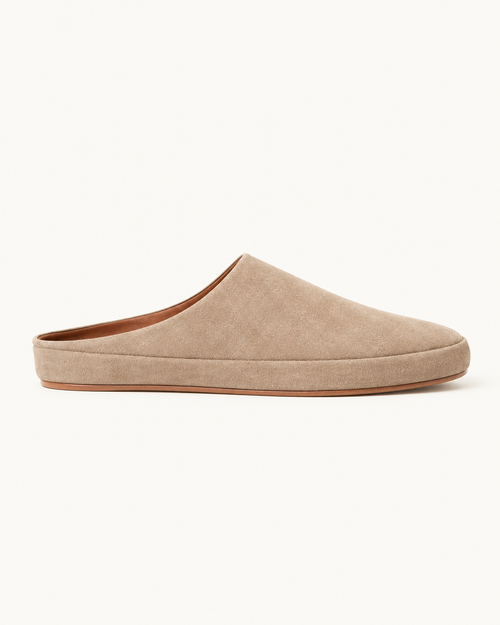 Mules in Beige aus Vollleder